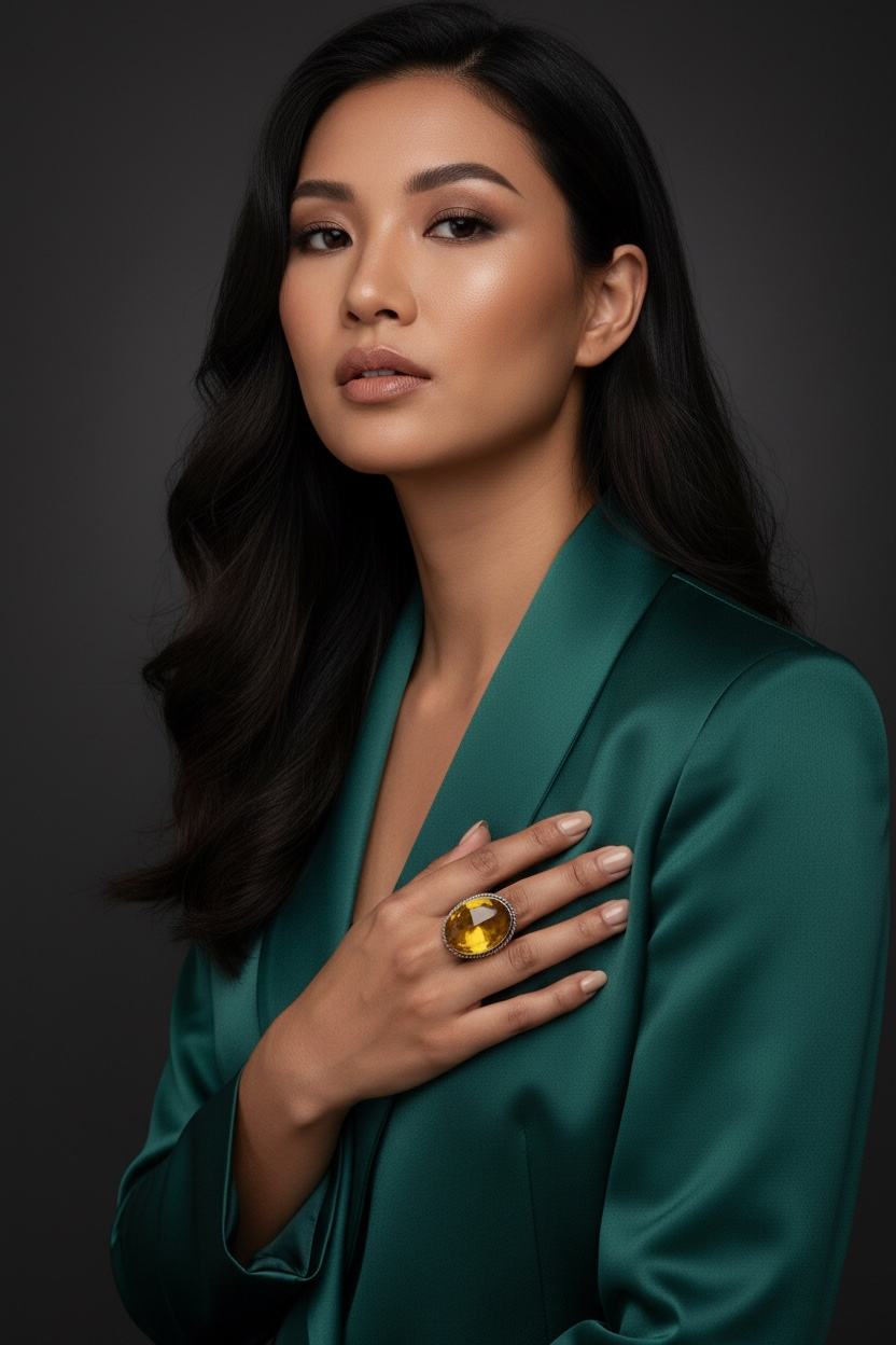 Boho Chunky Crystal Rings Medium