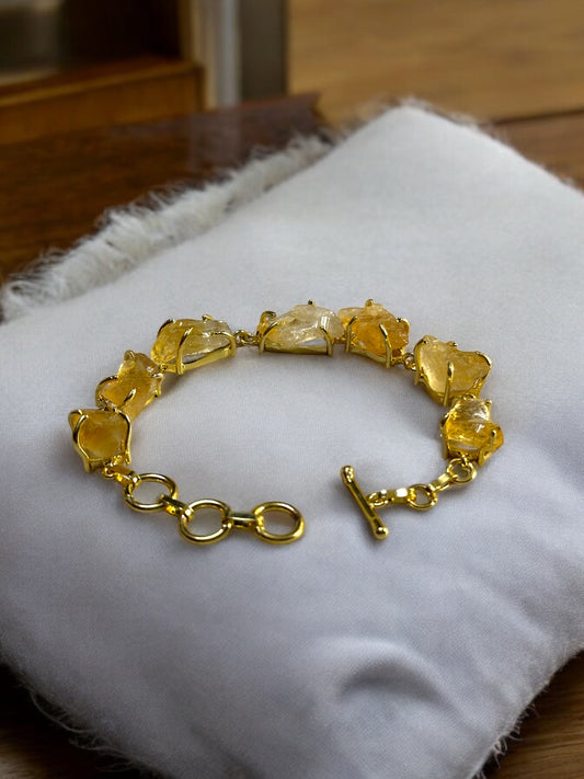 Yellow Citrine Stone Saisha Bracelet