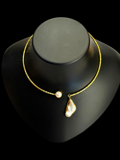 Baroque Pearl Ekaa Statement Hasli Torque Necklace