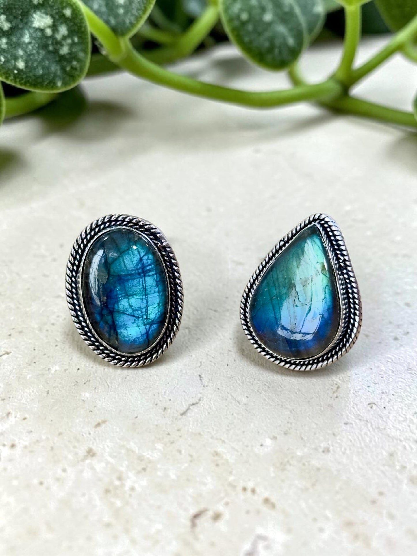 Labradorite Chunky Boho Ring Large
