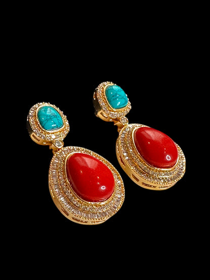 Amaya Semiprecious Stone Teardrop Earrings
