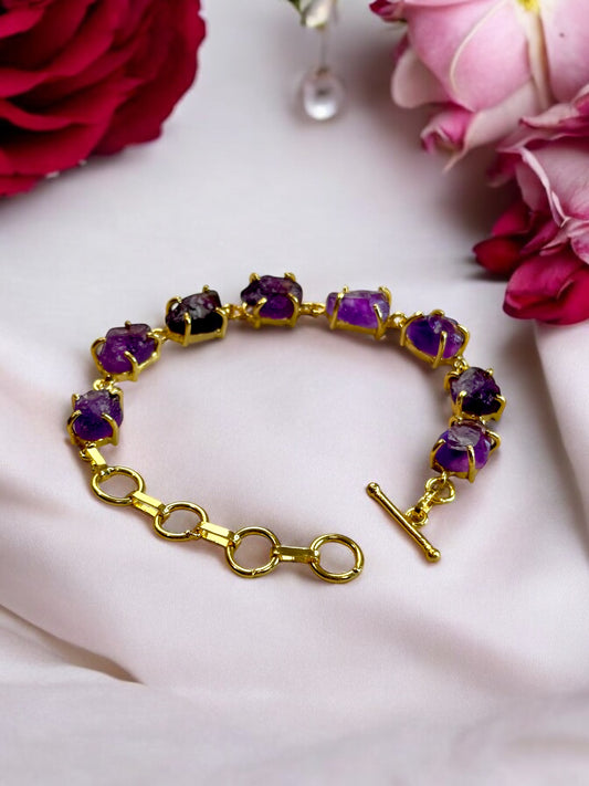 Purple Amethyst Stone Saisha Bracelet