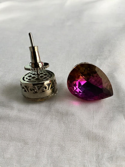 Swarovski Crystal Teardrop Necklace Set With Studs
