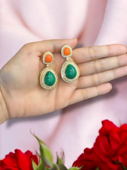 Amaya Semiprecious Stone Teardrop Earrings