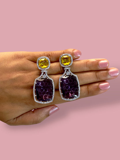 Statement Party Flair Crystal Danglers