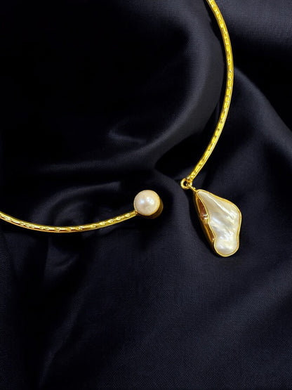 Baroque Pearl Ekaa Statement Hasli Torque Necklace