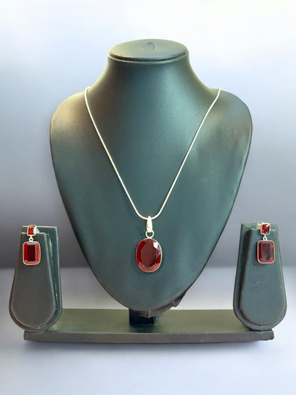 Crystal Quartz Pendant Set