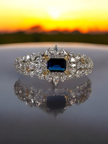 Royal Blue CZ and Doublet Cocktail Bracelet