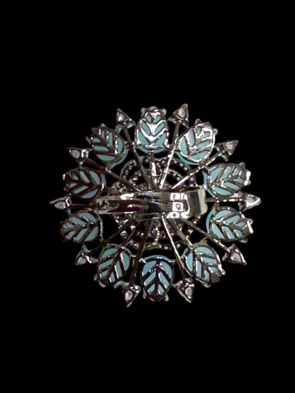 Carved Petals Alia Adjustable Cocktail Party Ring