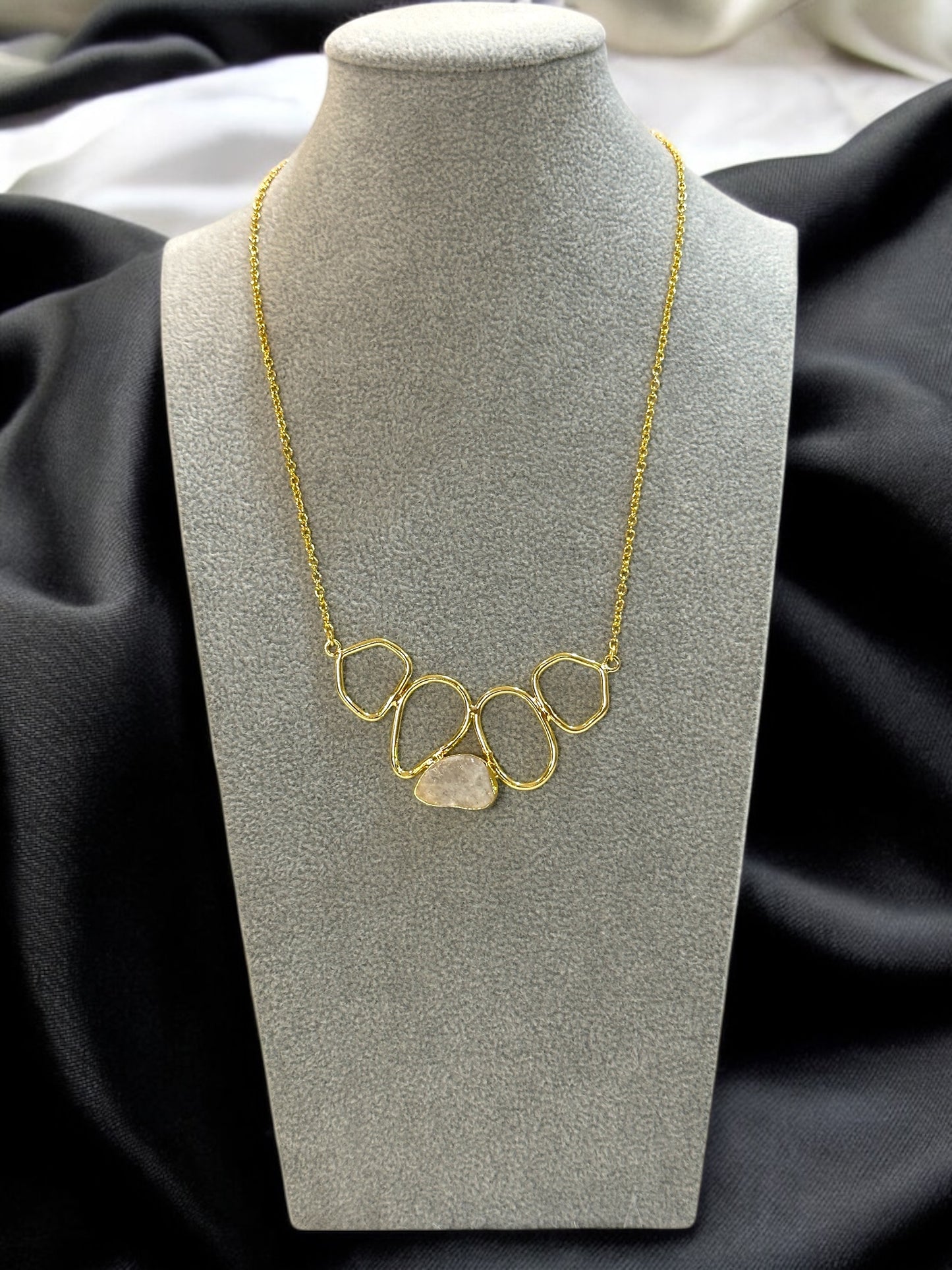 Nira Natural Stone Chain Necklace