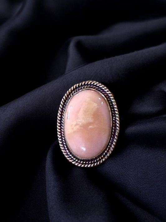 Natural Stone Chunky Adjustable Ring