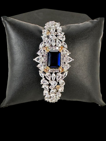 Royal Blue CZ and Doublet Cocktail Bracelet