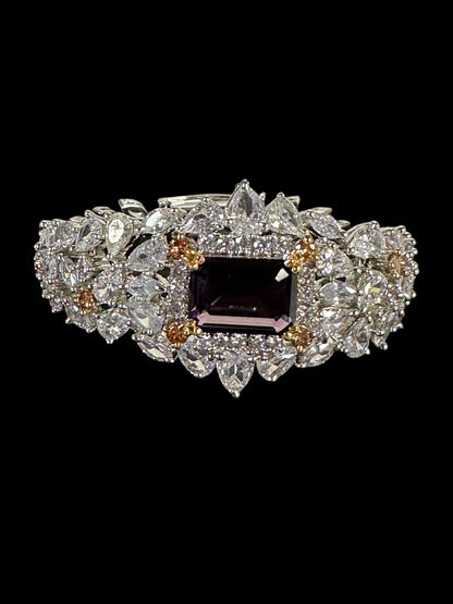 Royal Purple CZ and Doublet Cocktail Bracelet