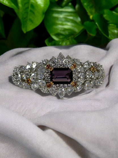 Royal Purple CZ and Doublet Cocktail Bracelet
