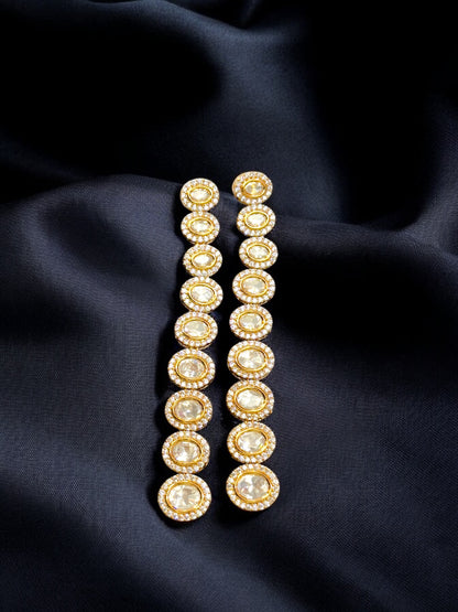 Moissanite Extra Long Viral Earrings