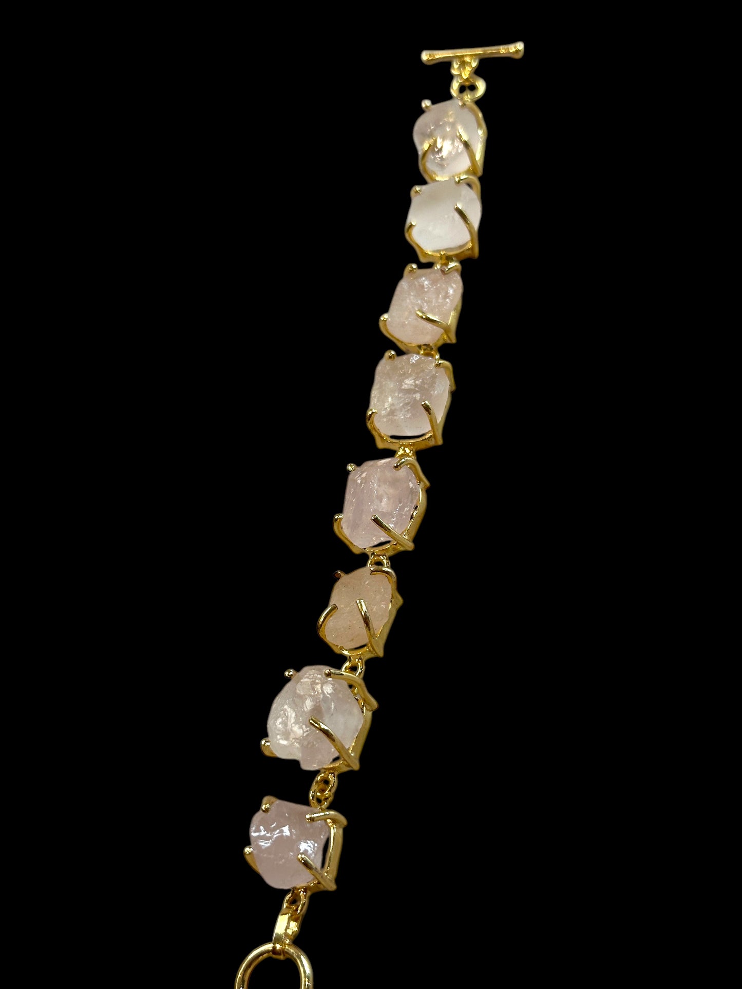 Pink Rose Quartz Stone Saisha Bracelet