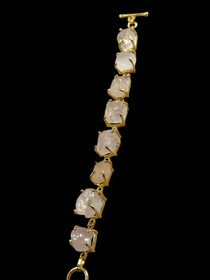 Pink Rose Quartz Stone Saisha Bracelet