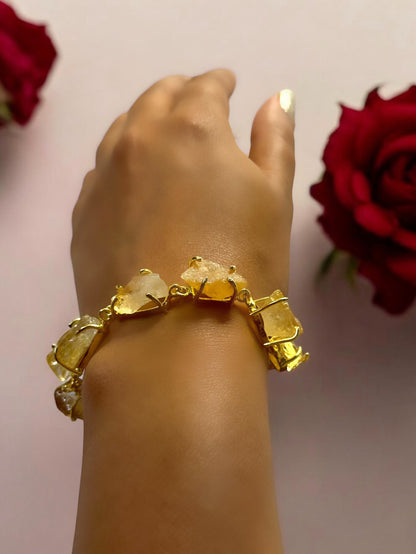 Yellow Citrine Stone Saisha Bracelet
