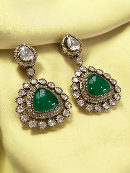 Kimaya Doublet Stone Drop Earrings