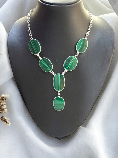 Green Malachite Smooth Boho Necklace