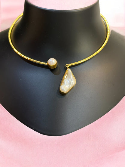 Baroque Pearl Ekaa Statement Hasli Torque Necklace
