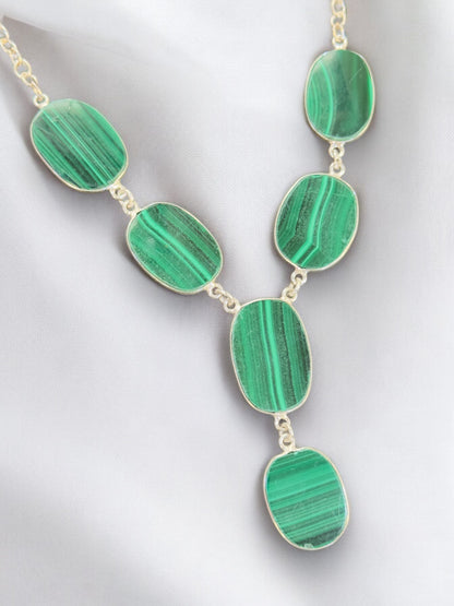 Green Malachite Smooth Boho Necklace