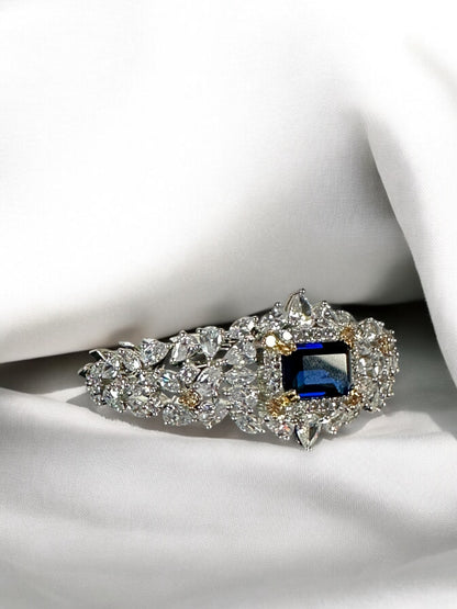 Royal Blue CZ and Doublet Cocktail Bracelet