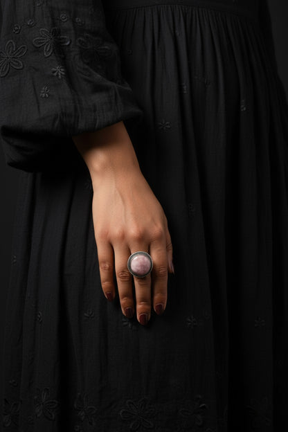 Pink Opal Chunky Boho Ring