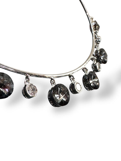 Black Swarovski Collar Necklace Set