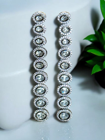 Moissanite Extra Long Viral Earrings