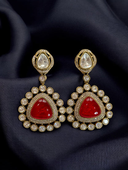 Kimaya Doublet Stone Drop Earrings