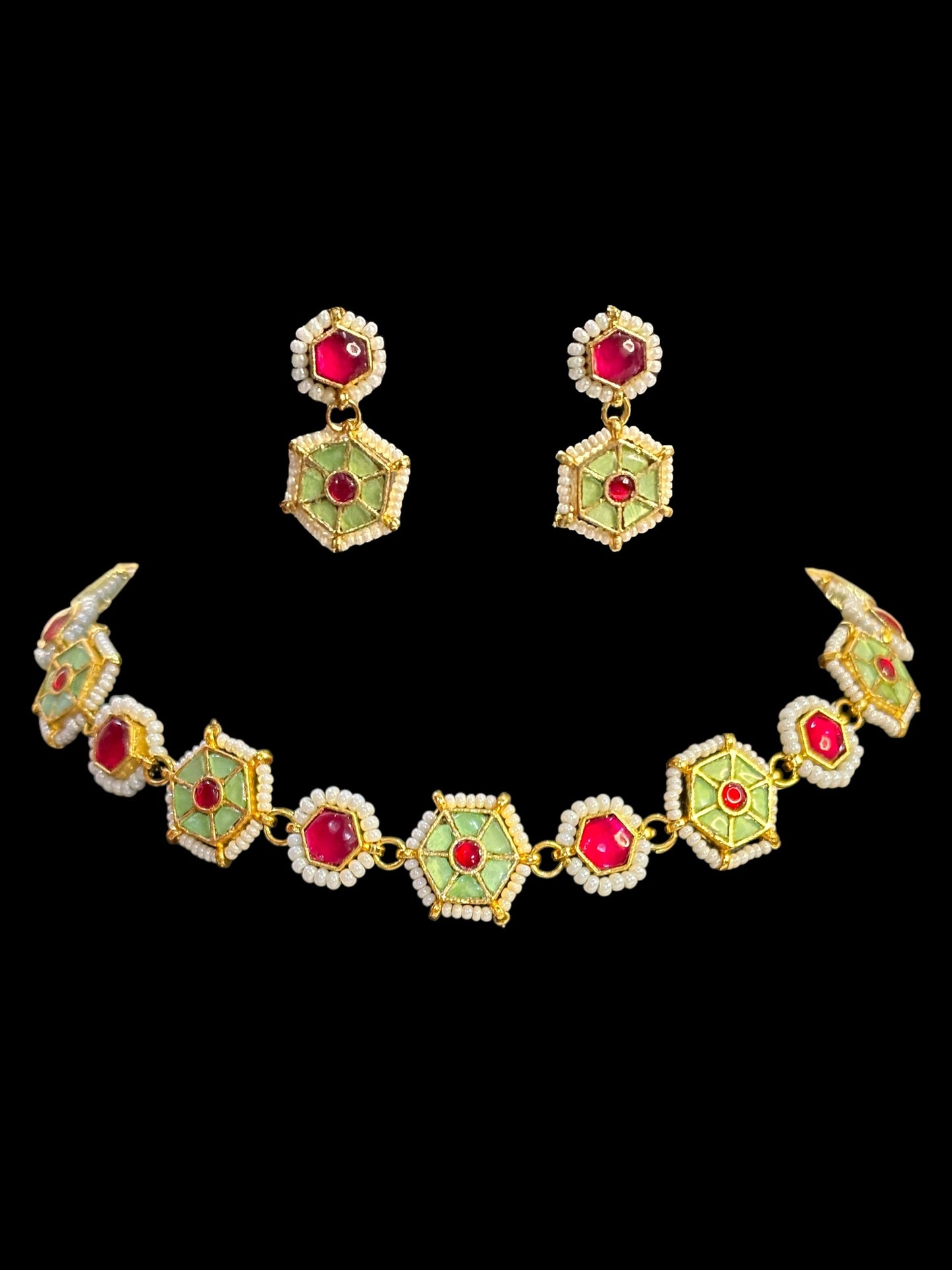 Mint Minimal Pachi Kundan Choker Set