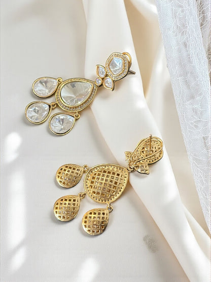 Tasha Moissanite Polki Earrings