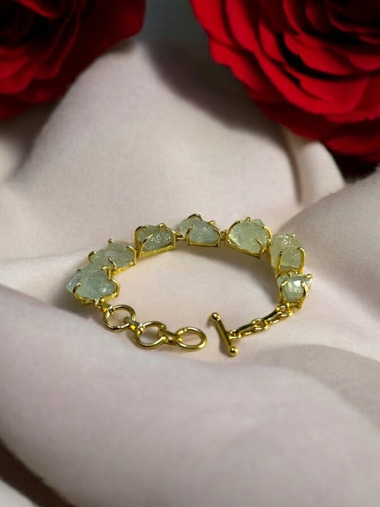 Green Aquamarine Stone Saisha Bracelet