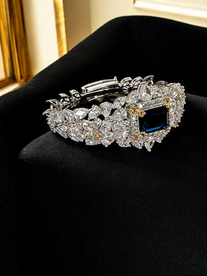 Royal Blue CZ and Doublet Cocktail Bracelet