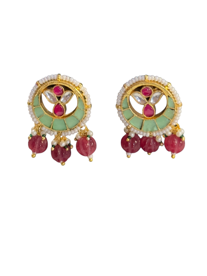 Red Ruby Chaand Pachi Kundan Choker Set