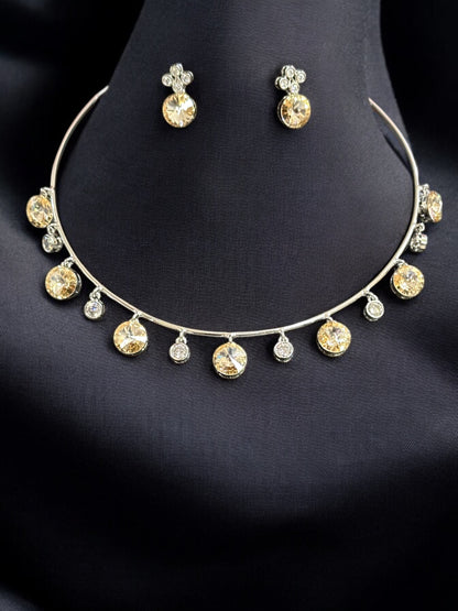 Swarovski Collar Necklace With Earrings
