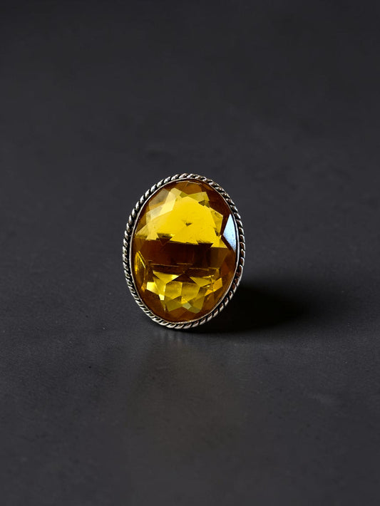 Boho Chunky Crystal Rings Medium