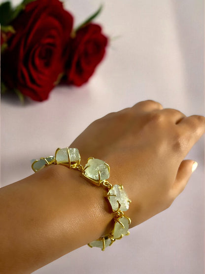 Green Aquamarine Stone Saisha Bracelet