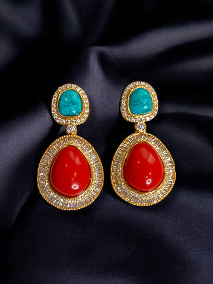 Amaya Semiprecious Stone Teardrop Earrings