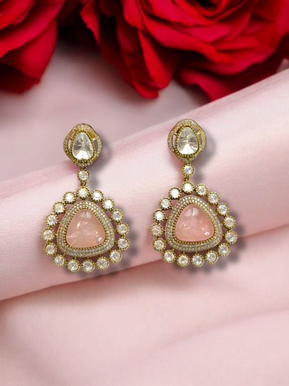 Kimaya Doublet Stone Drop Earrings