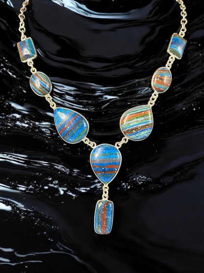 Turquoise Feroza Smooth Boho Necklace