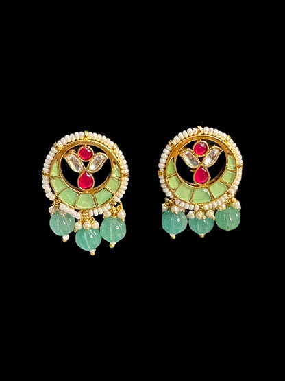 Green Onyx Chaand Pachi Kundan Choker Set