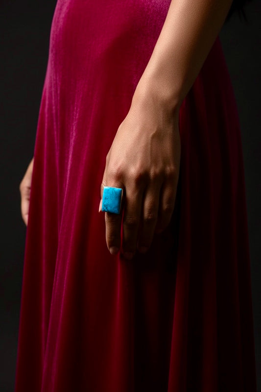 Turquoise Boho Ring