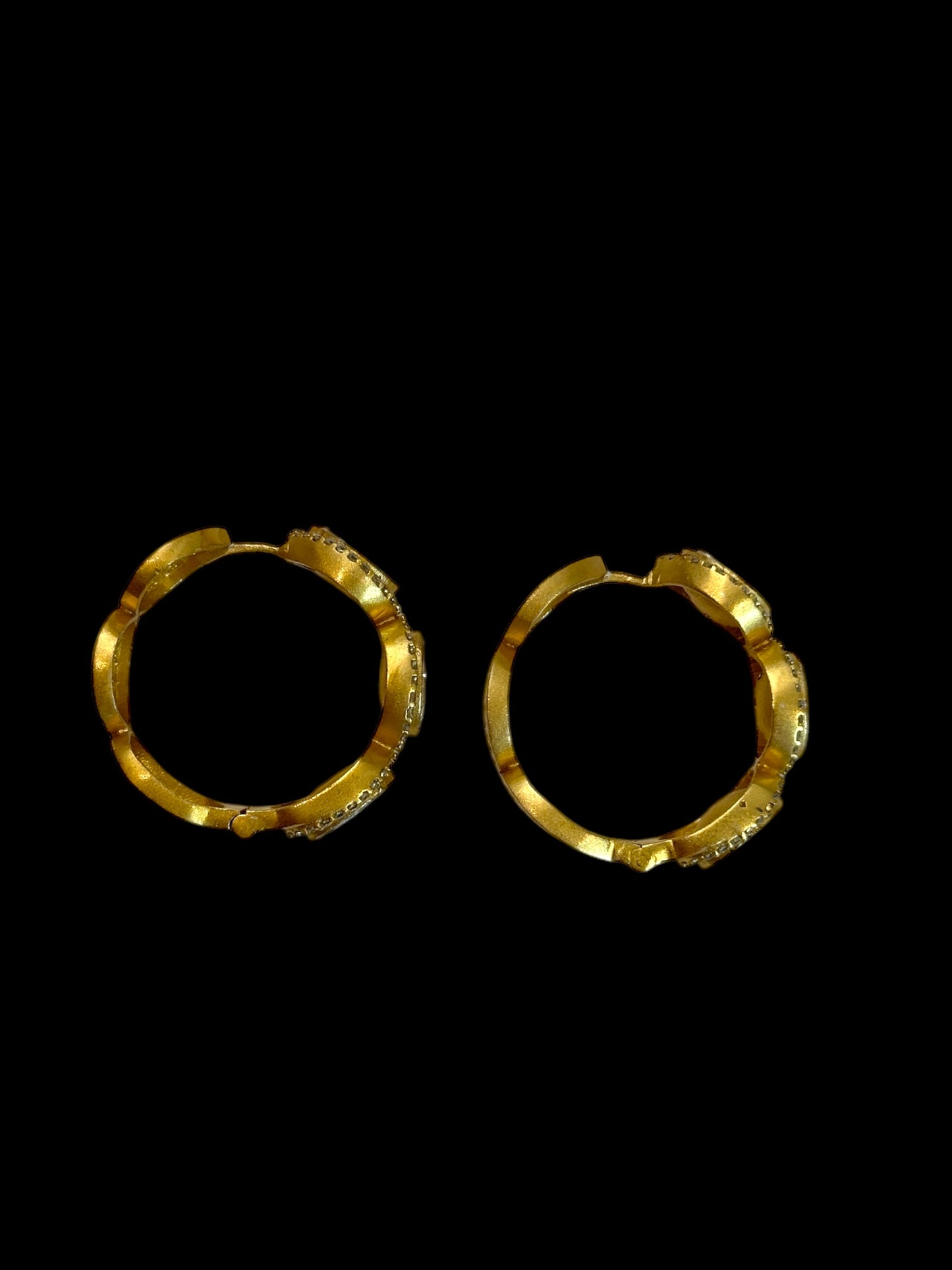 Anjana Moissanite Brass Hoops
