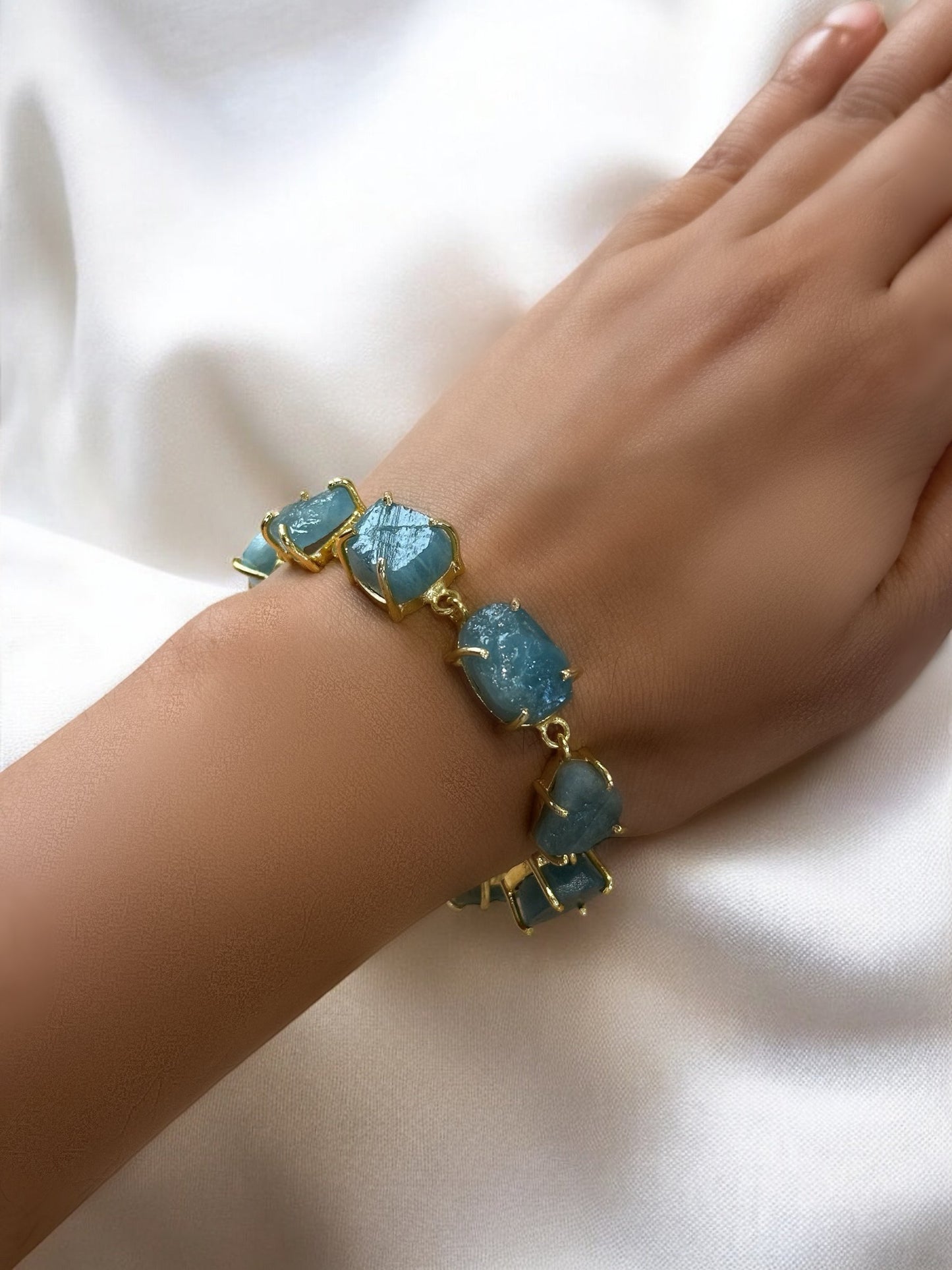 Blue Aquamarine Stone Saisha Bracelet