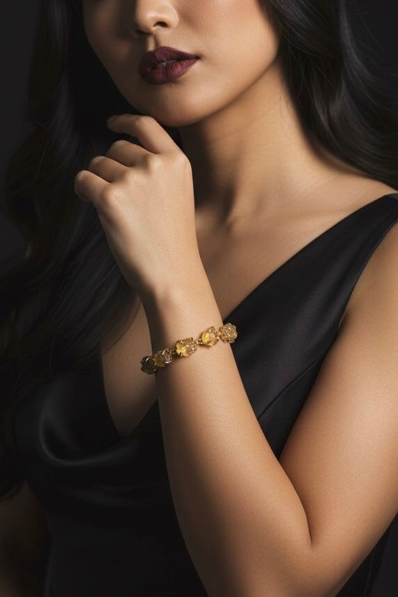 Yellow Citrine Stone Saisha Bracelet