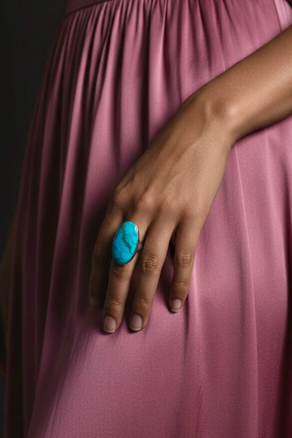 Turquoise Boho Ring