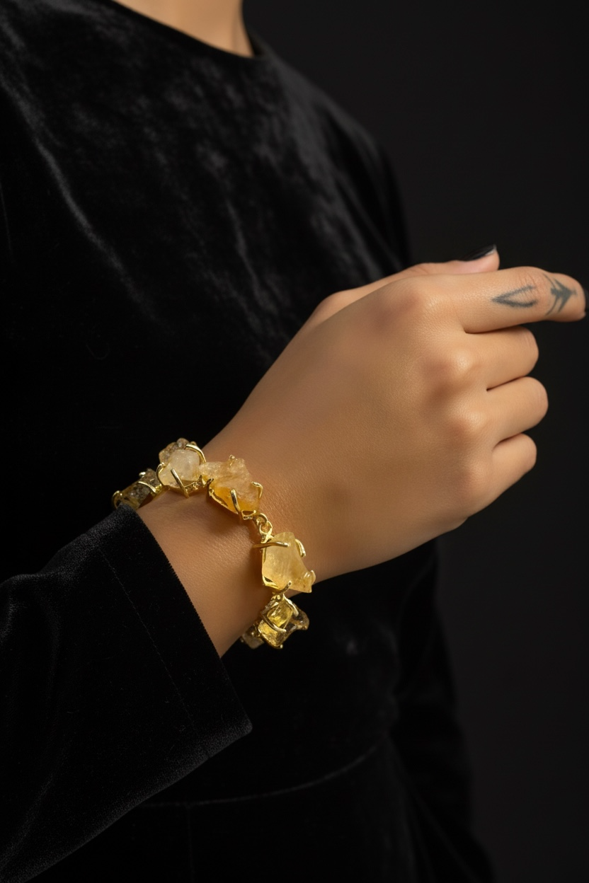 Yellow Citrine Stone Saisha Bracelet