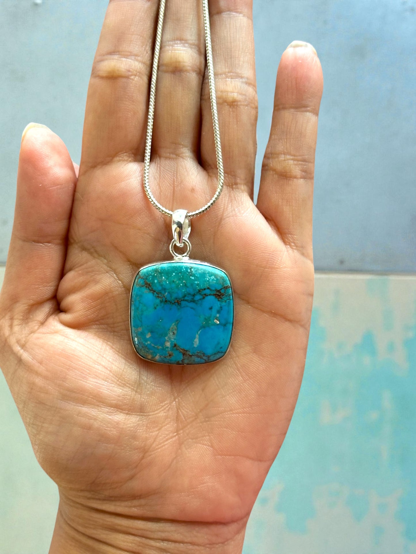 Turquoise Boho Pendant (Without Chain)